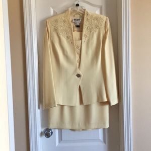 Yellow 2 piece skirt set